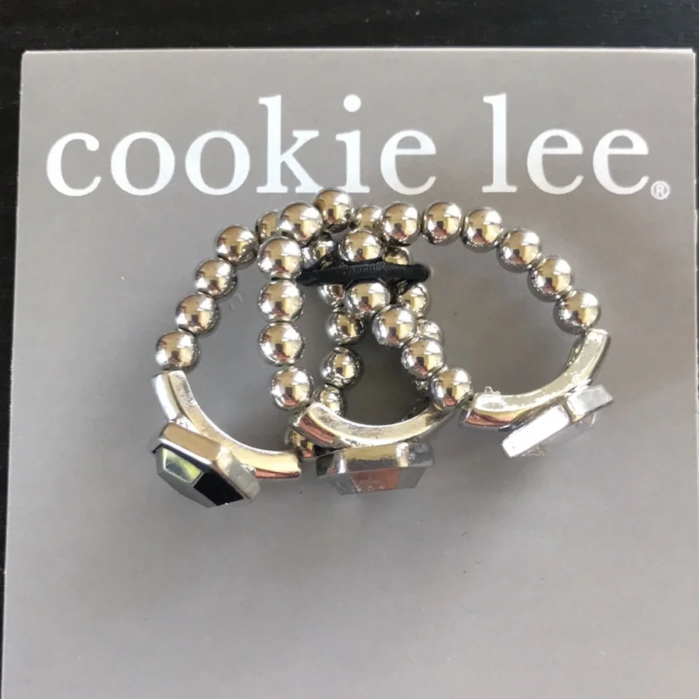 Set of 3 Stretch Stackable Rings - Picture 3 of 5